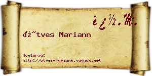Ötves Mariann névjegykártya
